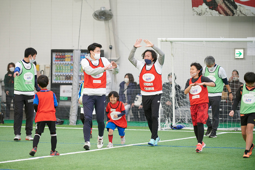 ゲストの石川直宏さんも一緒にまぜこぜサッカー