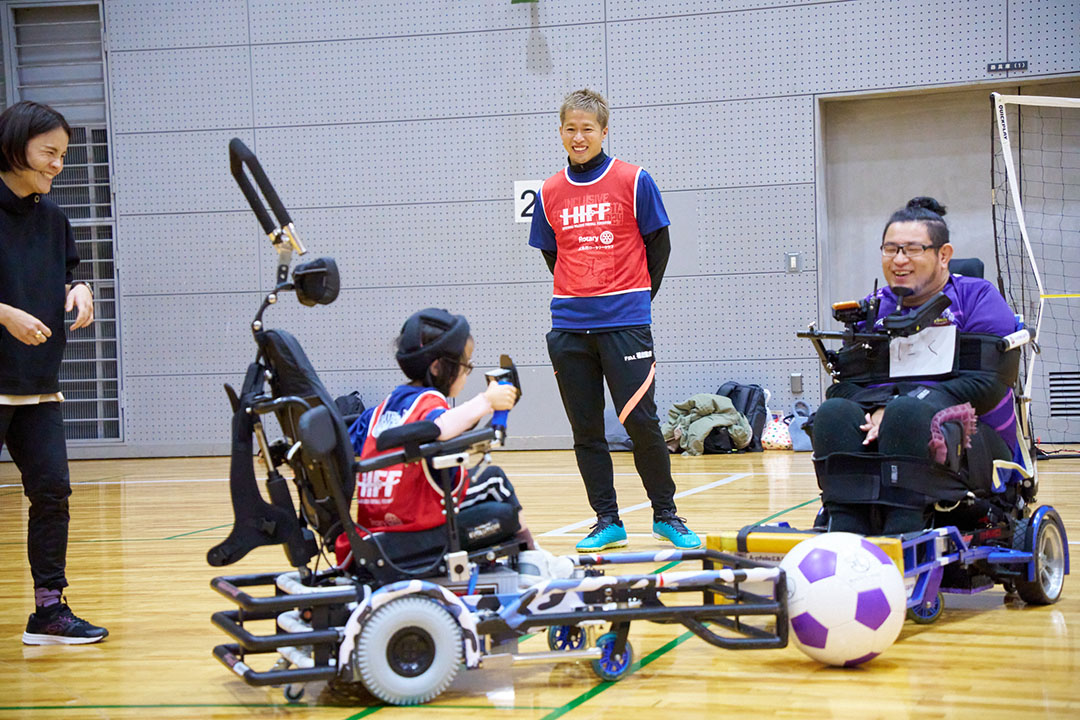 電動車椅子サッカー体験