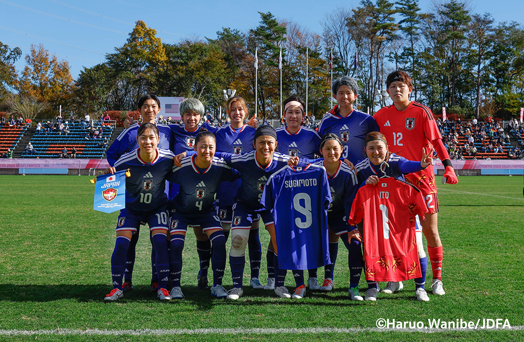 デフサッカー女子日本代表スタメン集合写真