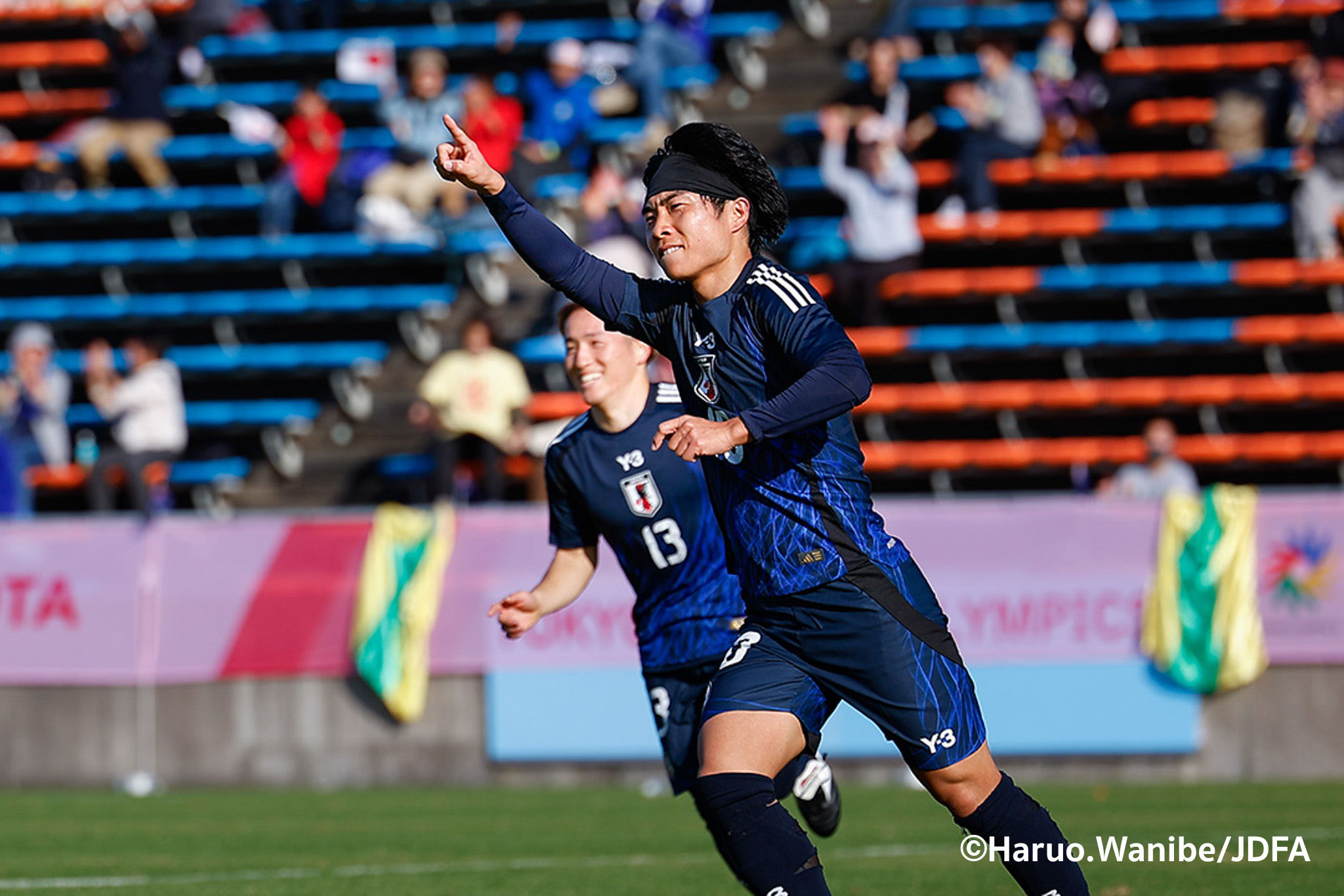 ゴール後の岡田拓也選手