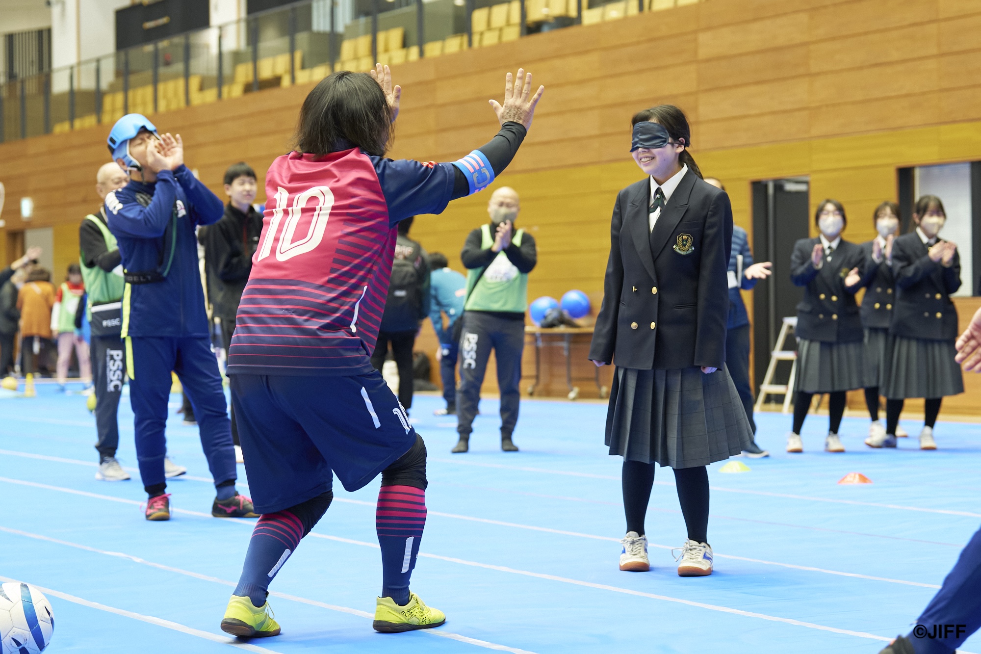 ブラインドサッカー体験会の様子